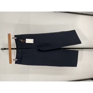 Quince Ultra-Stretch Ponte Cropped Wide Leg Pants Blue 4